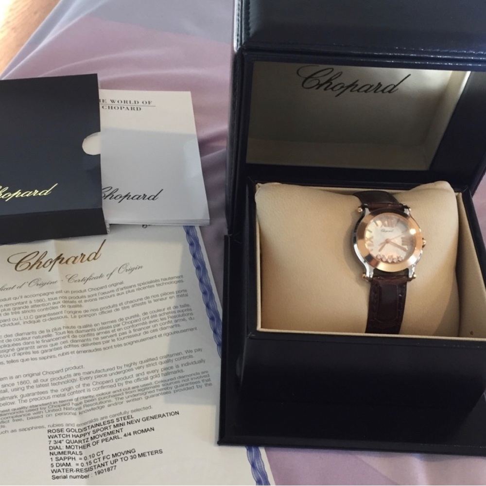 Brand New Chopard happy sports diamond watch